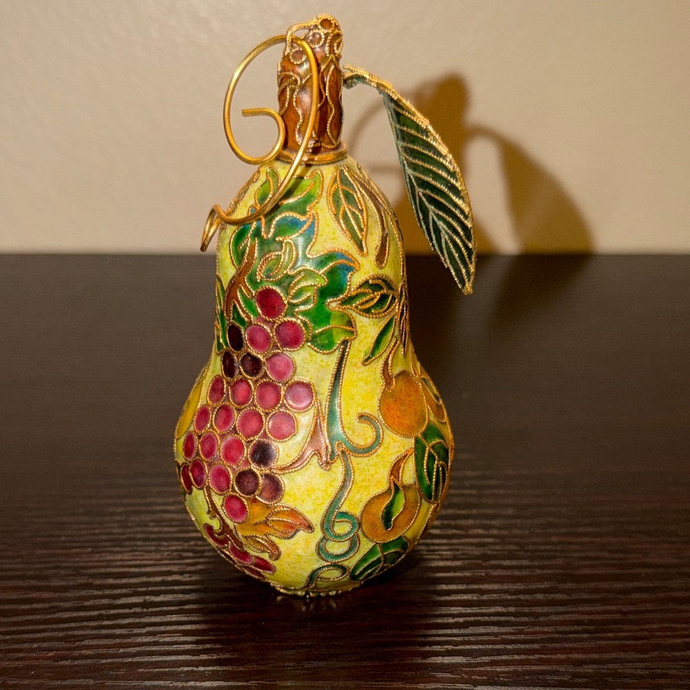 Vintage Handmade Cloisonné Enamel Pear Shape